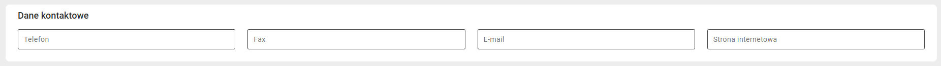 Dane kontaktowe