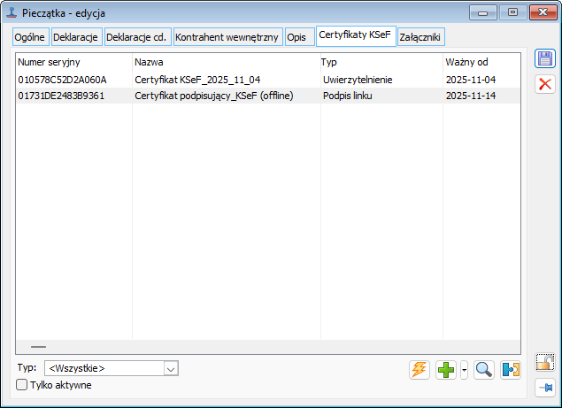 Certyfikaty KSeF na pieczątce firmy