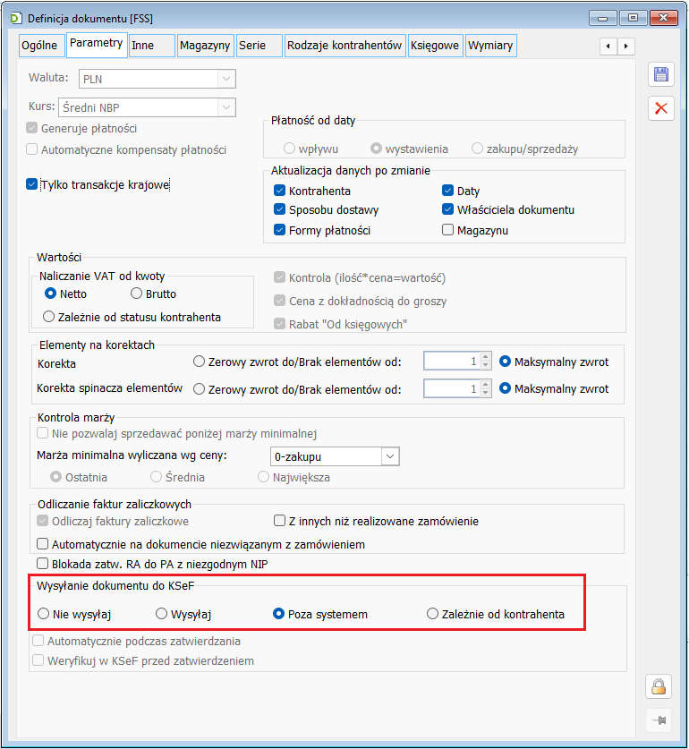 Definicja faktury sprzedaży – parametry KSeF