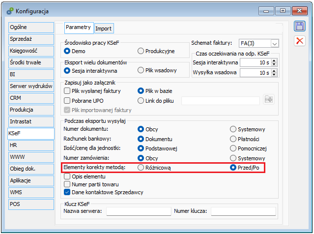  Metoda wysyłania do KSeF informacji o elementach korekt