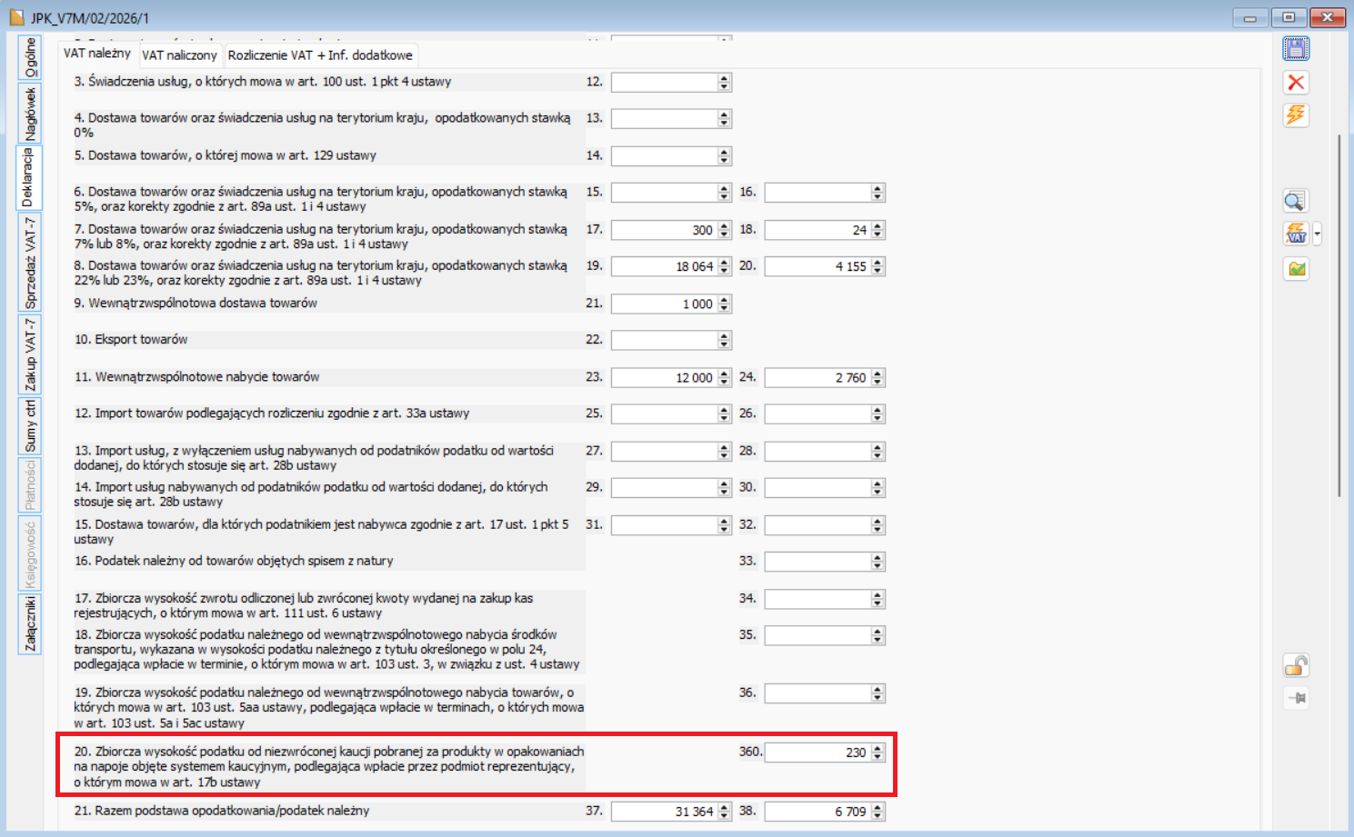 JPK_V7M(3) – część deklaratywna