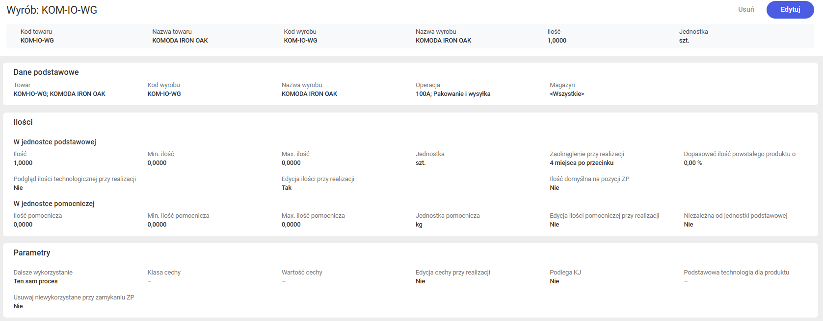 Tryb podglądu wyrobu