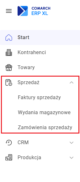 Nowy układ panelu nawigacyjnego dla obszaru sprzedaży