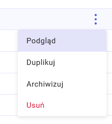 Operacje dla lejków sprzedaży dostępne pod trzykropkiem