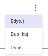 Operacje na etapie lejka sprzedaży dostępne pod trzykropkiem