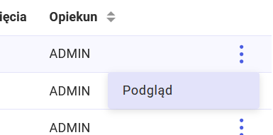Menu kontekstowe na szansie sprzedaży
