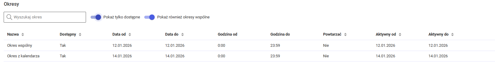 Filtr Pokaż tylko dostępne