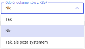 Parametryzacja importu z KSeF