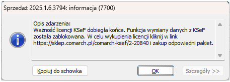Blokada – licencja no limit której data ważności upłynęła, okres karencji upłynął