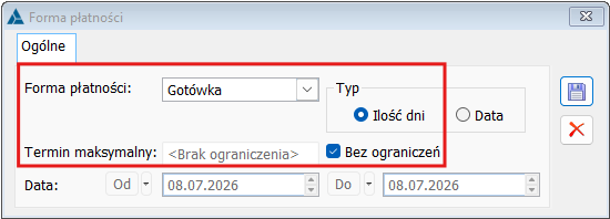 Definiowanie determinantów dotyczących płatności na oknie promocji