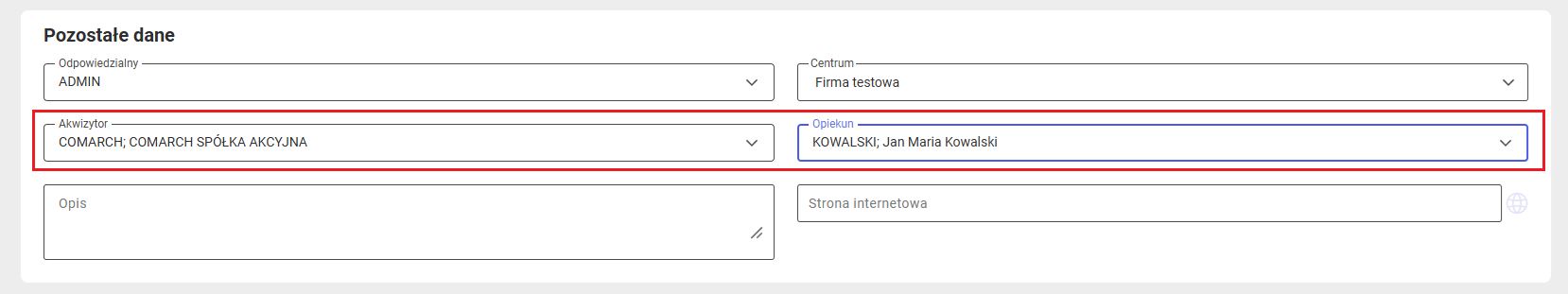 Akwizytor i Opiekun na ZS