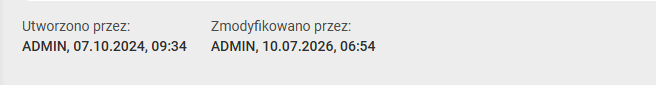 Informacje o działaniach na karcie towaru