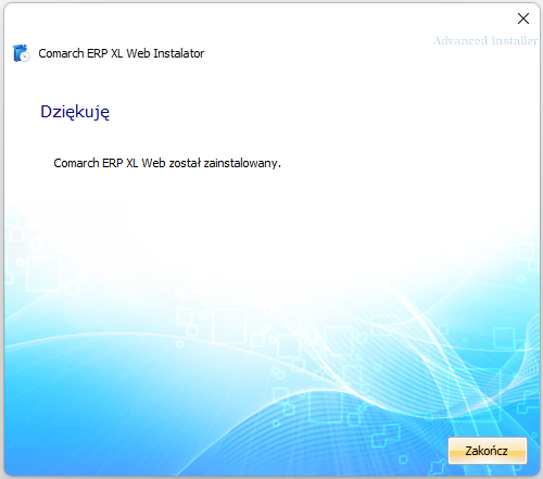 Zakończenie instalacji